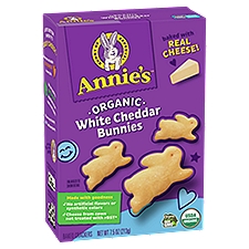 Annie's Homegrown White Cheddar Bunnies Organic, Baked Snack Crackers, 7.5 Ounce