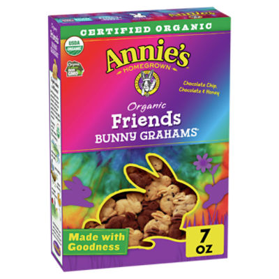 Annie's Homegrown Bunny Grahams Organic Friends Baked Graham Snacks, 7 oz, 7 Ounce