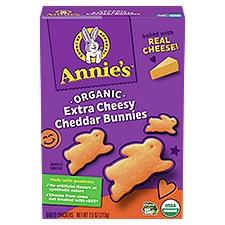 Annie's Organic Extra Cheesy Cheddar Bunnies Baked Crackers, 7.5 oz