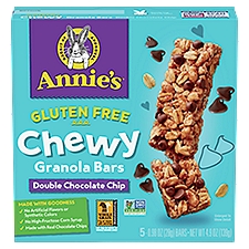 Annie's Homegrown Gluten Free Double Chocolate Chip, Granola Bars, 4.9 Ounce