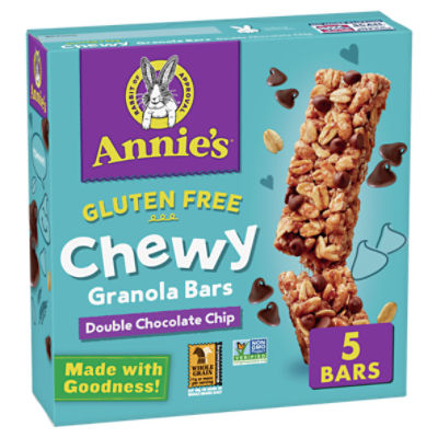 Annie's Gluten Free Double Chocolate Chip Chewy Granola Bars, 0.98 oz, 5 count
