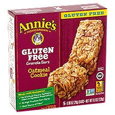 Annie's Homegrown Gluten Free Oatmeal Cookie, Granola Bars, 4.9 Ounce