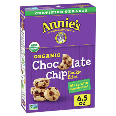 Annie's Homegrown Organic Chocolate Chip Cookie Bites, 6.5 oz