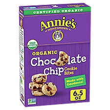 Annie's Homegrown Organic Chocolate Chip Cookie Bites, 6.5 oz