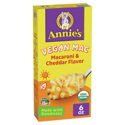 Annie's Vegan Mac Macaroni & Cheese Flavor Macaroni & Sauce, 6 oz