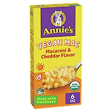 Annie's Vegan Mac Macaroni & Cheese Flavor Macaroni & Sauce, 6 oz, 6 Ounce