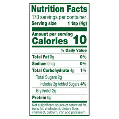 Truvia Sugar Nutrition Facts Besto Blog