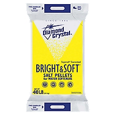 Diamond Crystal Bright & Soft Salt Pellets for Water Softeners, 40 lb