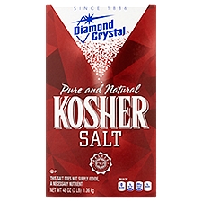 Diamond Crystal Pure and Natural Kosher Salt, 48 oz