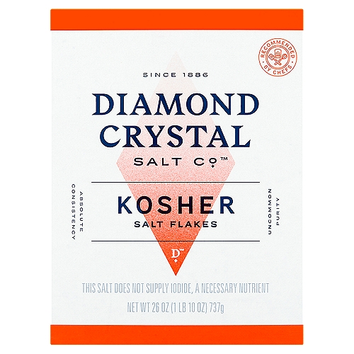 The Salt Sought by ChefsnOur airy, faceted crystals give you precise seasoning control, which is why chefs the world over prefer the pure, clean taste of our distinctly versatile salt flakes.nnThe Kosher DistinctionnOur proprietary evaporation process yields crystalline salt flakes of exceptional purity, with a unique texture that can be crumbled between your fingertips.