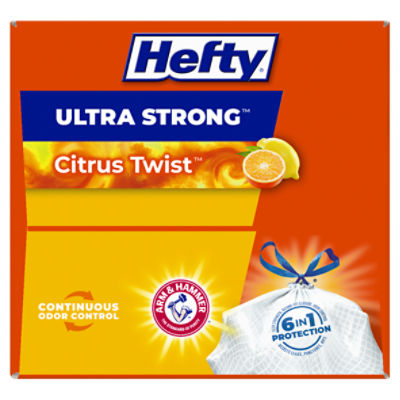 Hefty Ultra Strong Citrus Twist 13 Gallon Trash Bags - 2 Pack, Men's, White