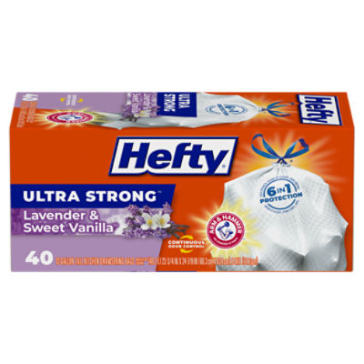 Hefty Ultra Strong Lavender & Sweet Vanilla, Trash Bags