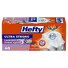 Hefty Ultra Strong Lavender & Sweet Vanilla, Trash Bags, 40 Each
