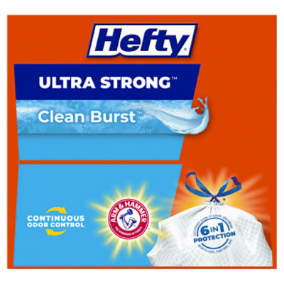 Hefty Ultra Strong Clean Burst Scent Trash Bags - Fairway