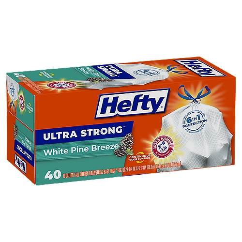 Hefty Ultra Strong White Pine Breeze Scent Trash Bags