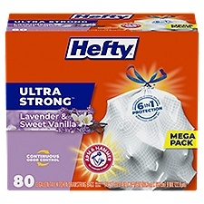 Hefty Ultra Strong 13 G - Lavender & Sweet Vanilla, 80 Each
