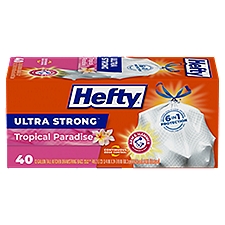 Hefty Ultra Strong Tropical Paradise Scent, Trash Bags, 40 Each