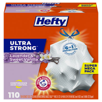 Hefty Ultra Strong 13 Gallon Lavender & Sweet Vanilla Tall Kitchen