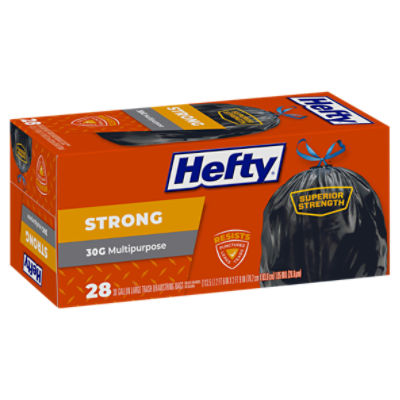 Hefty Strong Large Trash Bags, 30 Gallon, 74 Count 74 Count (Pack