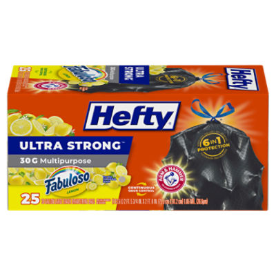 Hefty Ultra Strong Tall Kitchen Bags, Drawstring, Lavender & Sweet Vanilla, 13 Gallon, Mega Pack - 80 kitchen bags