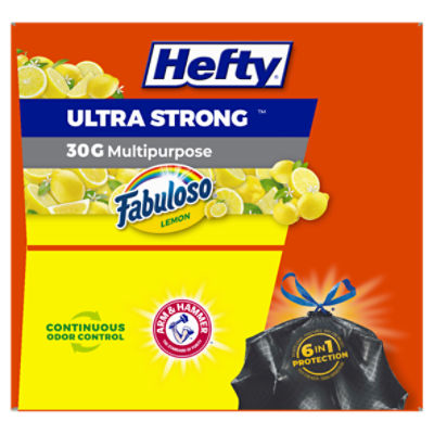 Hefty Ultra Strong Multipurpose Large Trash Bags, 25 Count (Pack of 1),  Black