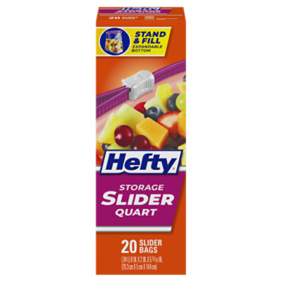 Hefty Quart Storage Slider Bags Mega Pack, 78 count