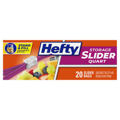 Buy Hefty Stand & Fill Slider Food Storage Bag 1 Qt.