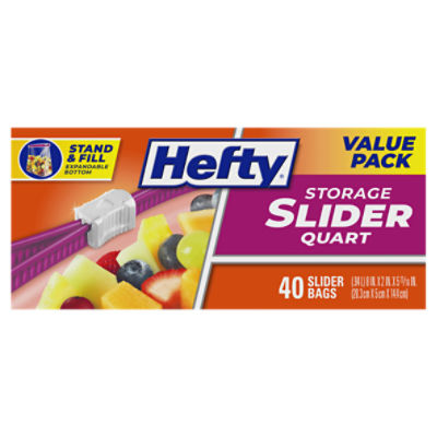 Hefty Quart Storage Slider Bags (40 ct)
