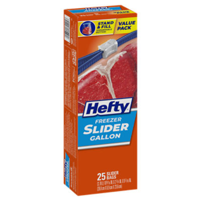 Buy Hefty Stand & Fill Slider Freezer Bag 1 Gal.