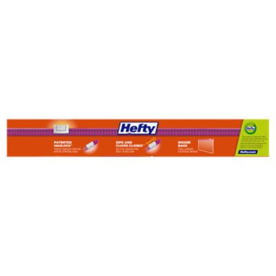 Hefty Slider Jumbo Food Storage Bags - 2.5 Gallon size, 12 Count