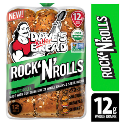 Dave's Killer Bread Rock 'n' Rolls Organic Rolls, 12 count, 17 oz