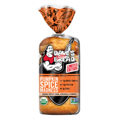 Dave's Killer Bread Pumpkin Spice Madness Organic Bagels Limited Edition, 16.75 oz
