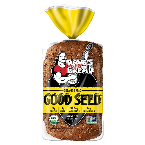 Dave's Killer Bread Good Seed Organic Bread, 27 oz
Heavenly texture and saintly flavor... Good Seed® is the boldest and sweetest of our breads.

Made for Greatness®

Always made with killer taste and texture