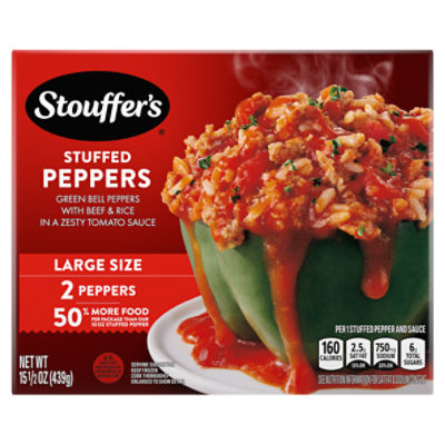 Stouffer's Classics Stuffed Peppers Large Size, 2 count, 15 1/2 oz
