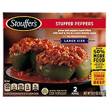 Stouffer's Stuffed Peppers Large Size, 2 count, 15 1/2 oz, 15.5 Ounce