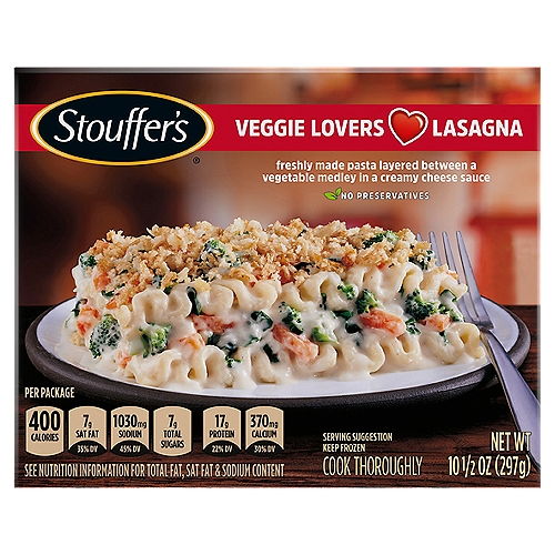 Stouffer's Creative Comforts Vegetable Lasagna, 10.5 oz