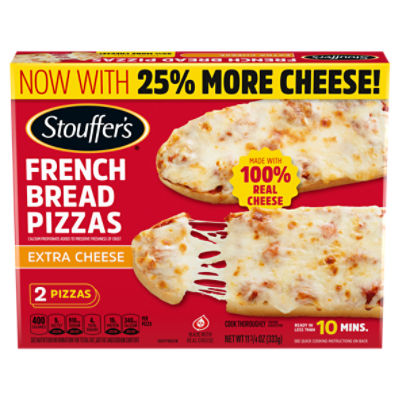 Stouffer's French Bread Extra Cheese Pizza Frozen Entrée 11.75oz, 11.75 Ounce
