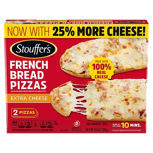 Stouffer's French Bread Extra Cheese Pizza Frozen Entrée 11.75oz