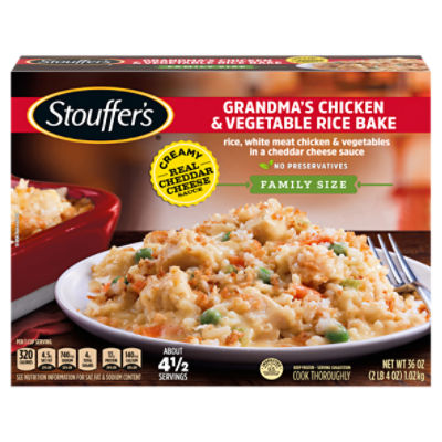 Stouffer's Family Size Grandma Chicken and Vegetable Rice Bake Frozen Entrée 36oz