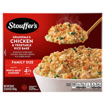 Stouffer's Family Size Grandma Chicken and Vegetable Rice Bake Frozen Entrée 36oz