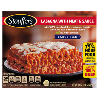 Stouffer's Lasagna with Meat & Sauce Large Size, 19 oz