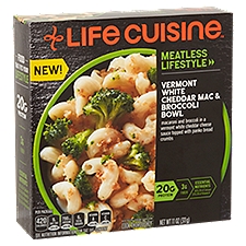 Life Cuisine Vermont White Cheddar, Mac & Broccoli Bowl, 11 Ounce