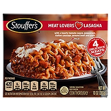 Stouffer's Meat Lovers , Lasagna, 10 Ounce
