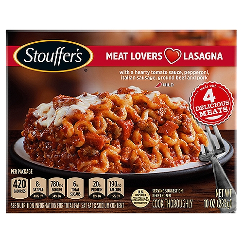 Stouffer's Meat Lovers Lasagna, 10 oz