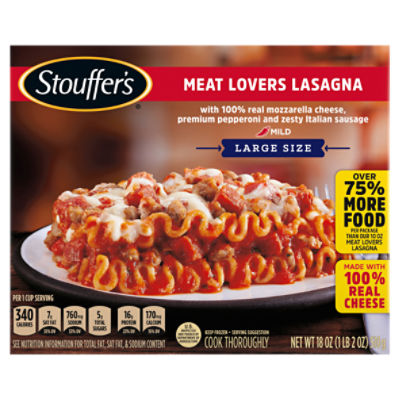 Stouffer's Classics Meat Lovers Lasagna Large Size, 18 oz