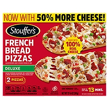 Stouffer's Deluxe French Bread Pizzas, 2 count, 12 3/4 oz, 12.75 Ounce