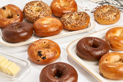 Store Baked Bagels Assorted Varieties - Specify Flavors in Cart Notes, 12 ct, 36 oz