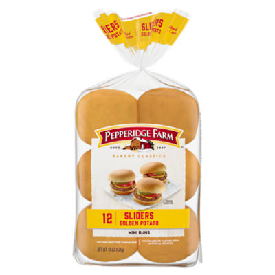 Pepperidge Farm Golden Potato Slider Buns, 12-Pack Bag