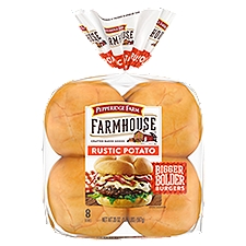 Pepperidge Farm Farmhouse Rustic Potato Hamburger Buns, 8-Pack Bag, 20 Ounce