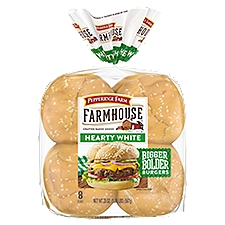 Pepperidge Farm Farmhouse Hearty White Hamburger Buns, 8-Pack Bag